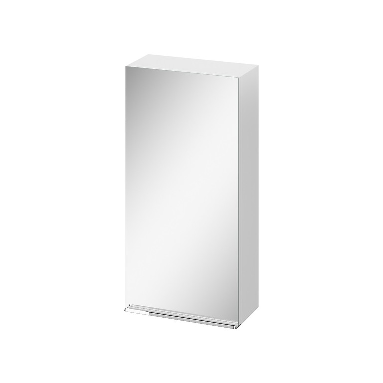 s522-010_virgo_40_mirror_cabinet_white_with_chrome_handle_mount,qnuMpq2lq3GXrsaOZ6Q Szafka z lustrem Virgo 40 w kolorze białym z chromowanym uchwytem - Image 1