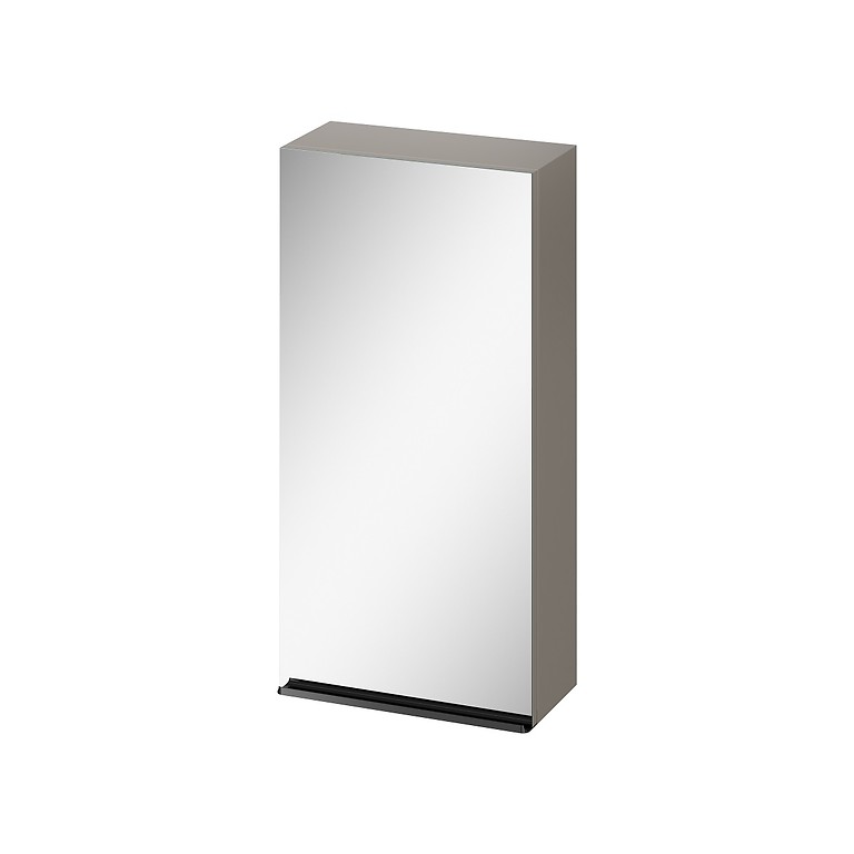 Virgo 40 mirror cabinet grey with black handle - Image 1
