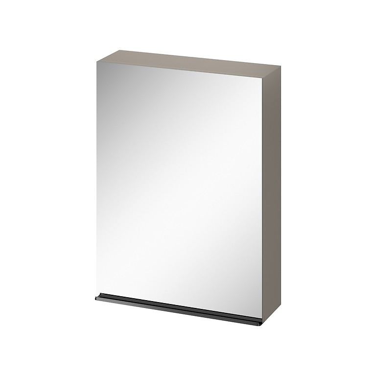 Virgo 60 mirror cabinet grey with black handle - Image 1
