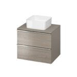Virgo 60 countertop cabinet grey with chrome handles