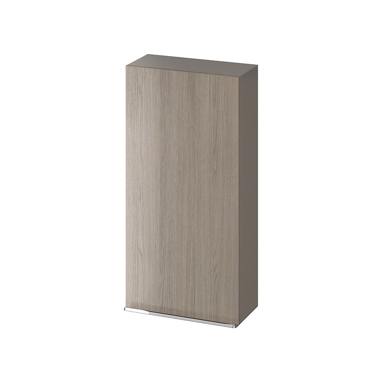 Virgo 40 wall hung cabinet grey with chrome handle - Image 1