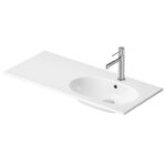 Zen by cersanit 100 washbasin in a counter with top left, white