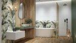 Forli leaves green inserto satin 58x89 Cersanit Tiles - Image 2