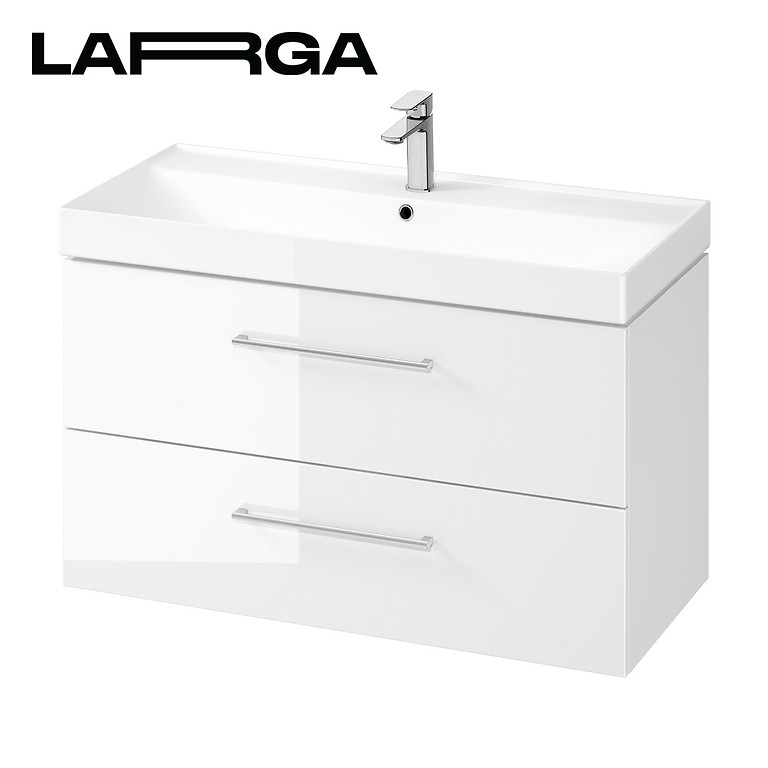 Washbasin cabinet larga 100 - white - Image 1