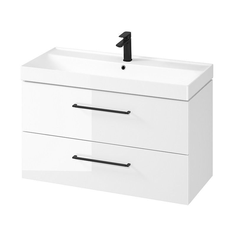 Washbasin cabinet larga 100 - white - Image 5