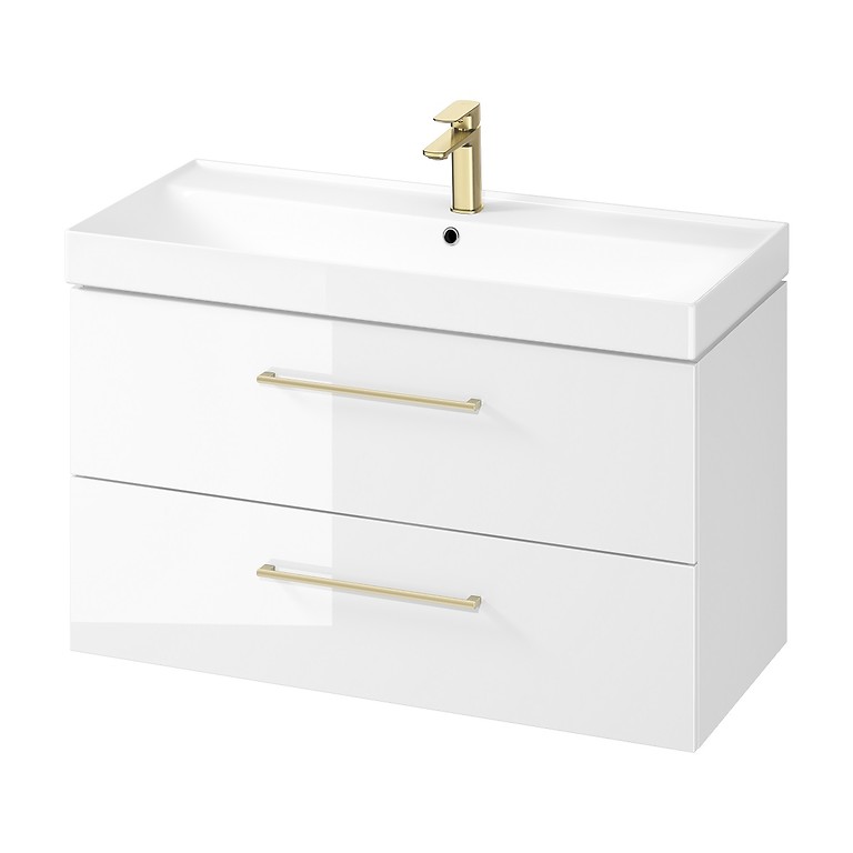 Washbasin cabinet larga 100 - white - Image 4