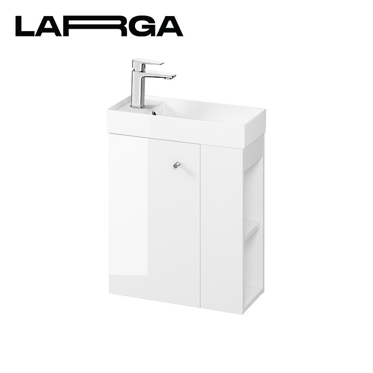 s932-110-dsm_larga_50x22_washbasin_cabinet_white_with_s599-0146_knob_silver_washbasin_white_td-edit_,qnuMpq2lq3GXrsaOZ6Q Washbasin cabinet toilette larga 50x22 - white dsm - Image 1