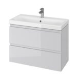 Moduo slim 80 washbasin cabinet grey Cersanit