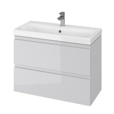 Moduo slim 80 washbasin cabinet grey Cersanit