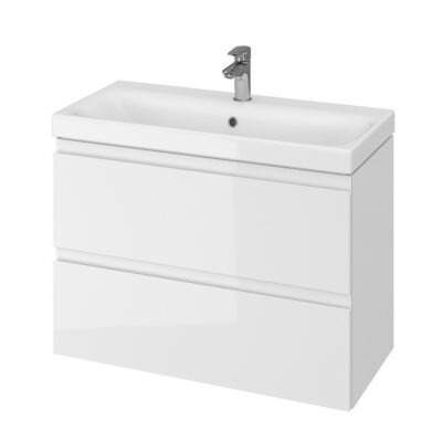 Moduo slim 80 washbasin cabinet white Cersanit