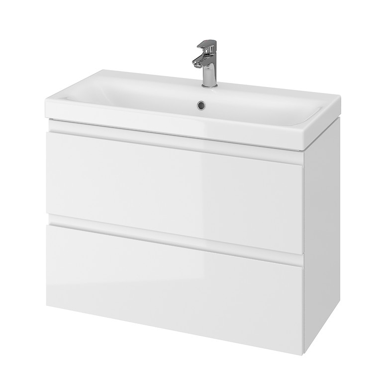 Moduo slim 80 washbasin cabinet white Cersanit - Image 1