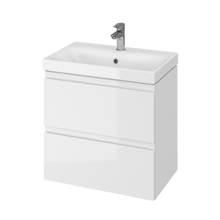 Moduo slim 60 washbasin cabinet white Cersanit - Image 1