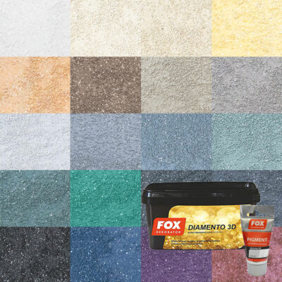 Diamento 3D Biała Farba Dekoracyjna Fox Dekorator [5m2] 1L