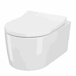 SET B252 INVERTO VORTEX streamon wall-mounted toilet bowl with duroplast toilet seat in white Cersanit