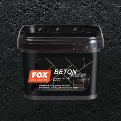 Black Concrete Effect Plaster Fox Dekorator [6m2] 14kg