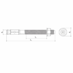 Wedge anchors (Galvanized steel) M10 x 115mm - Image 2