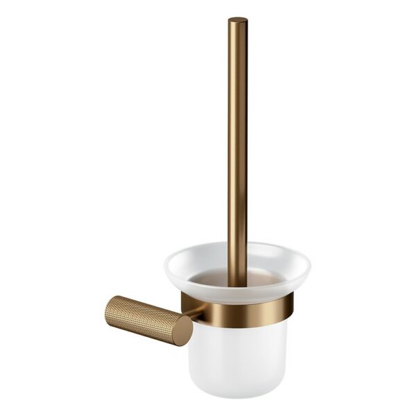 ZEN Toilet brush wall-mounted glass copper brushed - Image 1