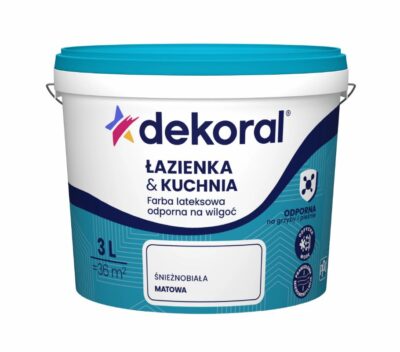 Kitchen & Bathroom White Emulsion Paint 3l Dekoral